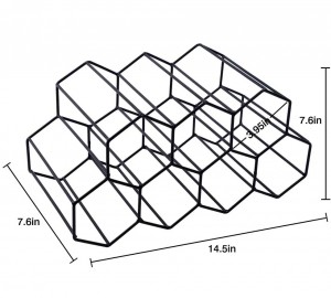 7bottle wire wine display stand with powder coated finishment