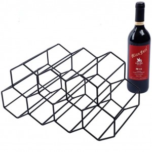 7bottle wire wine display stand with powder coated finishment