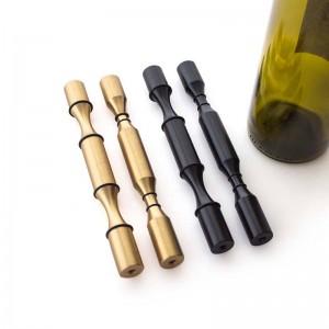 2bottle Al wine pegs with black color