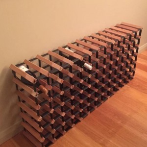 Classic Wooden and Metal Wine Rack