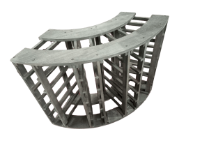 corner wine rack-rustic brown