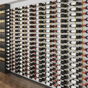 36bottle wall mounted wine rack with powder coating finishment