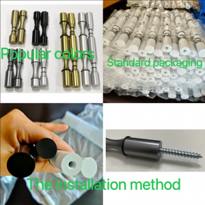 2bottle Al wine pegs with black color